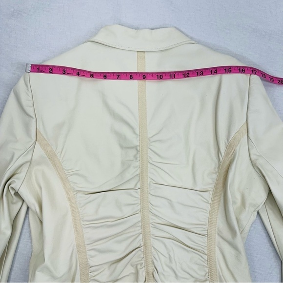 ECCOCI women’s Size 14 Cream/ivory Leather Jacket - Picture 10 of 11